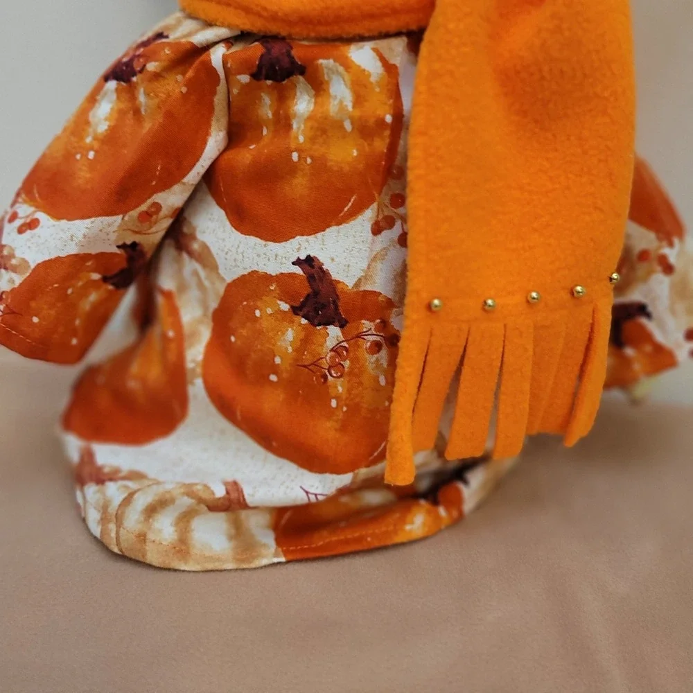 2pc. Fall Pumpkin Outfit & Scarf set for 11